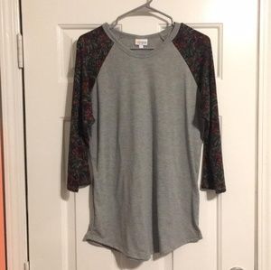 Lularoe with floral 3/4 sleeve
